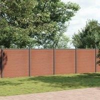 Fence Panel Brown 1218x186 cm WPC
