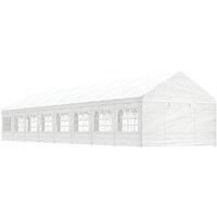 Gazebo with Roof White 17.84x4.08x3.22 m Polyethylene