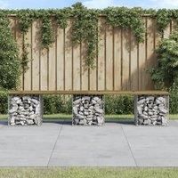 Garden Bench Gabion Design 203x31x42 cm Impregnated Wood Pine