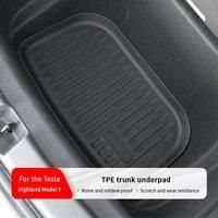 Rear Mat TPE Cargo Pad For Tesla 2025 Model Y Highland Accessories Waterproof Tray Storage Pads