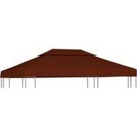 2-Tier Gazebo Top Cover 310 g/m 4x3 m Terracotta