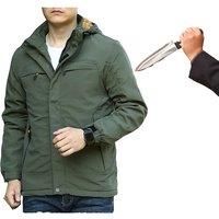 Men Outdoor Safety Cut-Proof Stab-Resistant Jacket Anti-Hacking Stealth Flexible Waterproof Warm Fbi