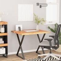 Desk Top 100x80x2.5 cm Rectangular Solid Wood Acacia Live Edge