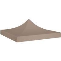 Party Tent Roof 2x2 m Taupe 270 g/m