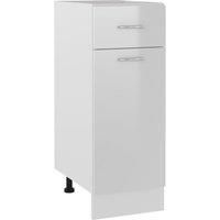 Drawer Bottom Cabinet High Gloss White 30x46x81.5 cm Engineered Wood