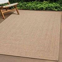 Rug ZIZUR 240x240 cm Jute Look Indoor and Outdoor