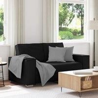 Loveseat Sofa Black 120 cm Faux Leather
