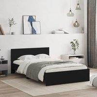 Bed Frame without Mattress Black 120x200 cm