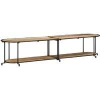 TV Cabinet 200x42x40 cm Solid Wood Rough Mango
