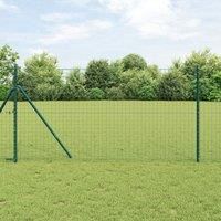 Fence Posts 26 pcs Green £32 mm 170 cm Galvanised Steel