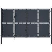 Garden Gate Steel 350x150 cm Anthracite