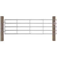 5 Bar Field Gate Steel (115-300)x90 cm Silver