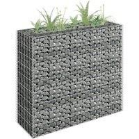 Gabion Raised Bed Galvanised Steel 90x30x90 cm