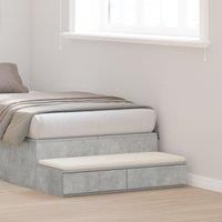 Bed Drawers - Concrete Grey, 90 x 36.5 x 16.5 cm, Made of Engineered Wood