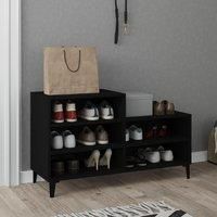 Shoe Cabinet Black 102x36x60 cm Engineered Wood