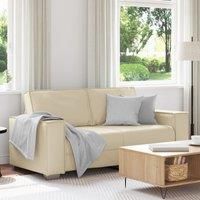 Loveseat Sofa in Cream, 140 cm, Faux Leather