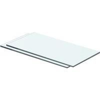 Shelves 2 pcs Panel Glass Clear 40x15 cm