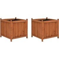 Raised Beds 2 pcs 50x50x50 cm Firwood