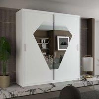 Modern Wardrobe - Double Sliding Wardrobe W-203cm x H-216cm x D-62cm