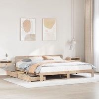 Bed Frame without Mattress 180x200 cm Super King Solid Wood Pine
