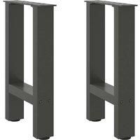 Coffee Table Legs Anthracite 2 pcs 28x(42-43) cm Steel