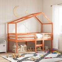High Sleeper Bed without Mattress Wax Brown 80x200 cm Solid Wood Pine
