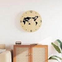 Wall Clock Yellow and Black £30 cm Engineered Wood