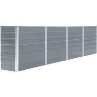 Raised Garden Bed 320x40x77 cm Galvanised Steel Grey