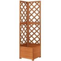 Corner Trellis Planter 40x40x150 cm Solid Fir Wood