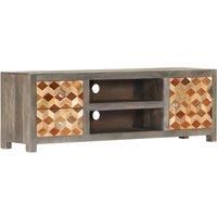 TV Cabinet Grey 120x30x40 cm Solid Mango Wood
