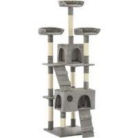 Cat Tree with Sisal Scratching Posts 170 cm Grey