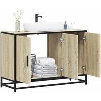 Bathroom Sink Cabinet Sonoma Oak 90x33x60 cm Engineered Wood