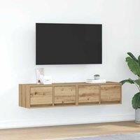 TV Cabinets 2 pcs Artisan Oak 60x31x25.5 cm Engineered Wood