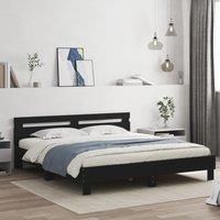 Bed Frame without Mattress Black 180x200 cm Super King