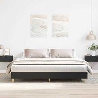 Bed Frame without Mattress Black 160x200cm Engineered Wood