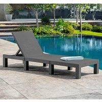 Keter Sunlounger with Cushion Daytona Graphite