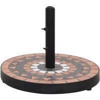 Parasol Base Terracotta and White Round 12 kg