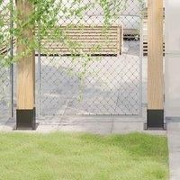 Post Bases Square 4 pcs Anthracite 121x121 mm Powder-coated Steel