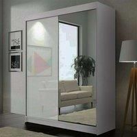 Modern Wardrobe High Gloss 2 Door Hinged Wardrobe W 1500cm x H 200cm x D 50cm