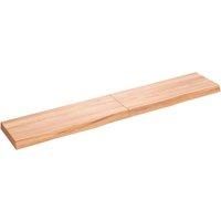 Wall Shelf Light Brown 160x30x(2-6) cm Treated Solid Wood Oak