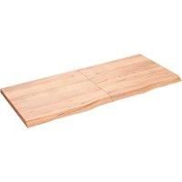 Wall Shelf Light Brown 140x60x(2-4) cm Treated Solid Wood Oak