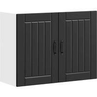 Kitchen Wall Cabinet Lucca Black Engineered Wood