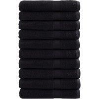 Premium Sauna Towels SOLUND 10 pcs Black 80x200 cm 600 gsm