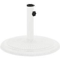 Umbrella Base White 45x45x30 cm Cast Iron