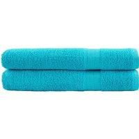 Premium Towels SOLUND 2 pcs Turquoise 100x200 cm 600 gsm