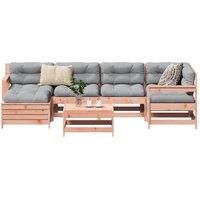 7 Piece Garden Sofa Set Solid Wood Douglas Fir