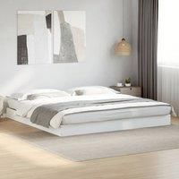 Bed Frame without Mattress White 200x200 cm Engineered Wood