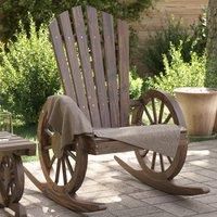 Rocking Adirondack Chairs 2 pcs Solid Wood Fir