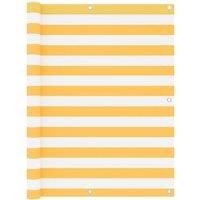 Balcony Screen White and Yellow 120x600 cm Oxford Fabric