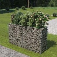 Gabion Raised Bed Galvanised Steel 180x50x100 cm